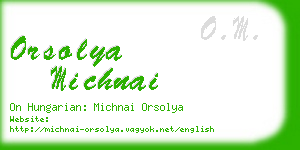 orsolya michnai business card